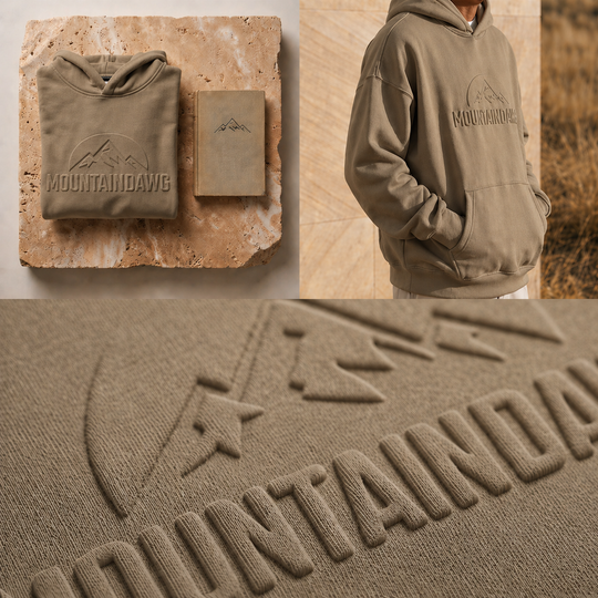 Iconic Embossed Hoodie - Forest Green