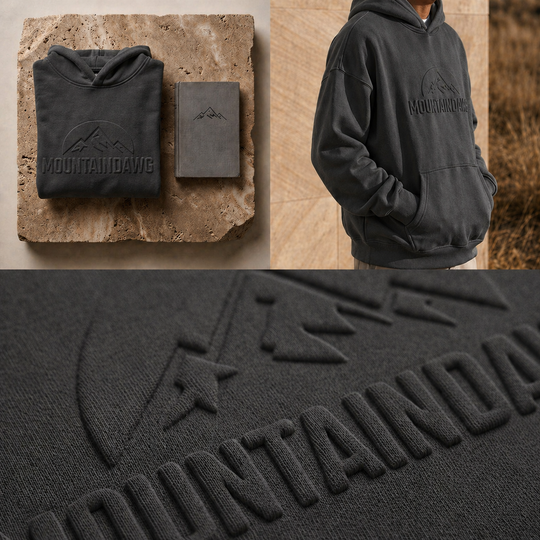 Iconic Embossed Hoodie - Forest Green