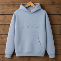 Iconic Embossed Hoodie - Ice Blue
