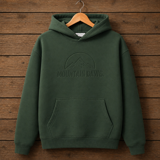 Iconic Embossed Hoodie - Forest Green