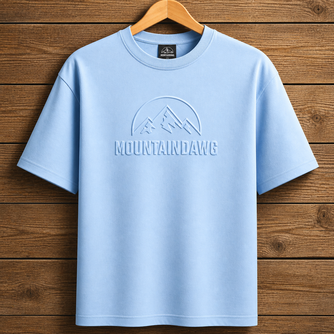 Mountain Dawg Iconic Embossed Tee in Classic White — | Mountain Dawg