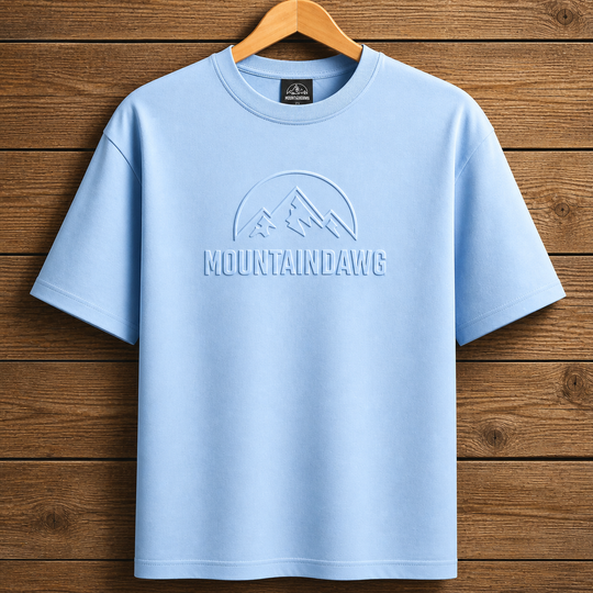 Mountain Dawg Iconic Embossed Tee in Classic White — | Mountain Dawg