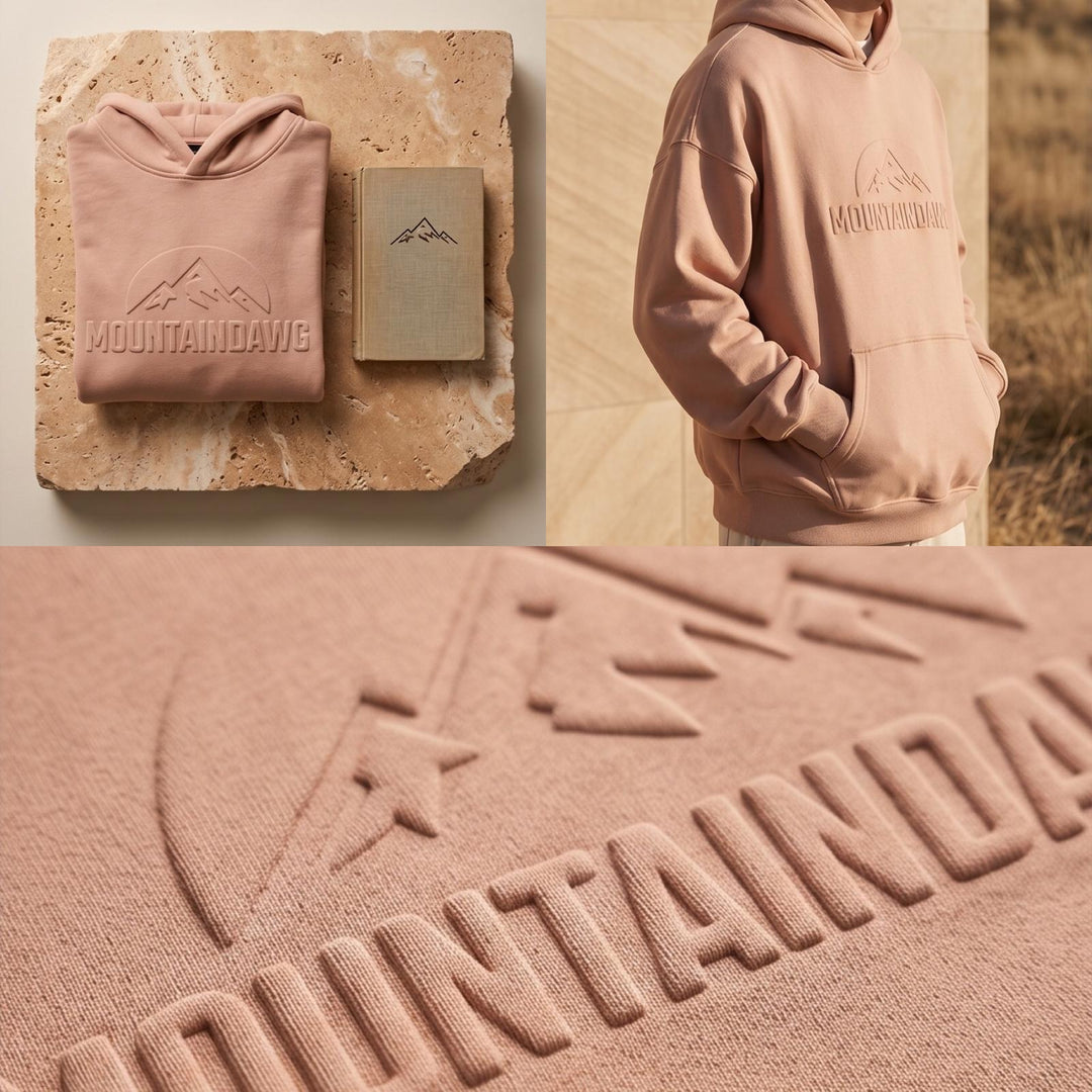Iconic Embossed Hoodie - Forest Green