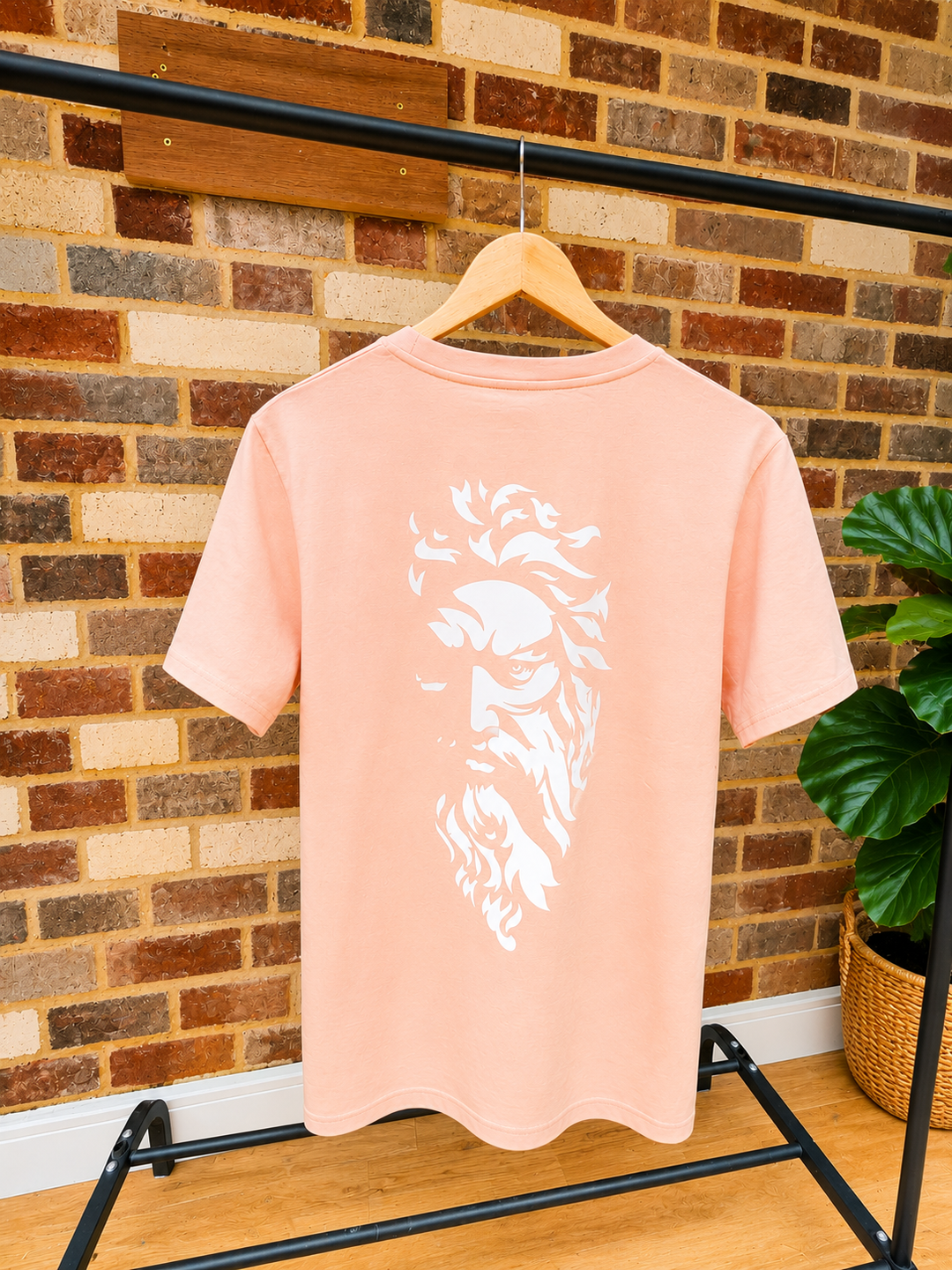 Mountain Dawg Classic Regular Fit Tee in Dusty Pink — back view | Mountain Dawg