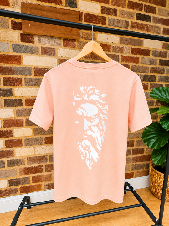 Mountain Dawg Classic Regular Fit Tee in Dusty Pink — back view | Mountain Dawg