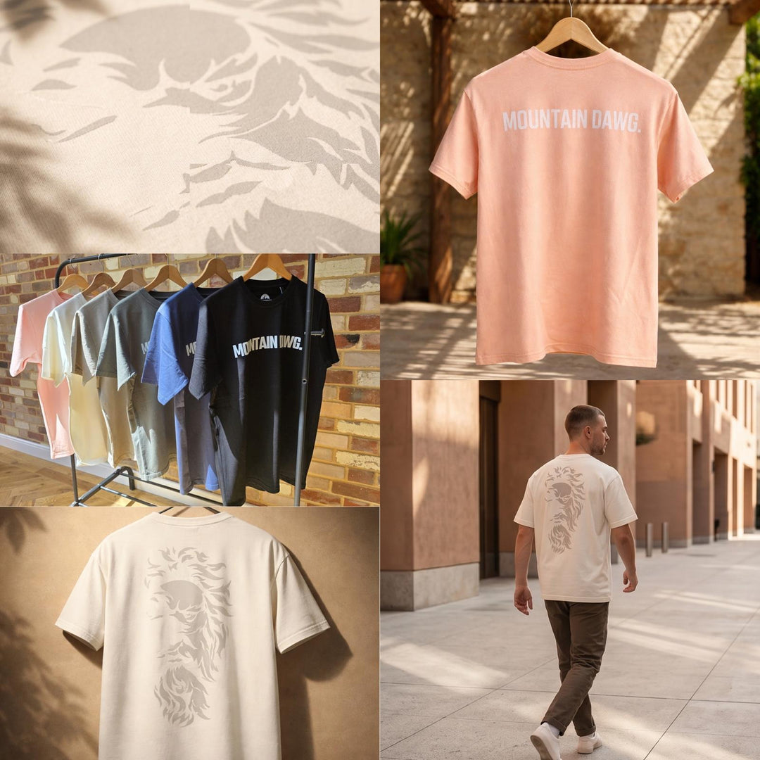 Mountain Dawg Classic Regular Fit Tees — full colour range layout | Mountain Dawg