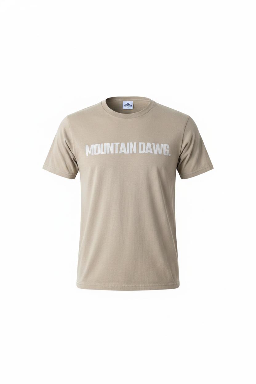 Mountain Dawg Classic Regular Fit Tee in Smoked Pebble — ghost shot | Mountain Dawg