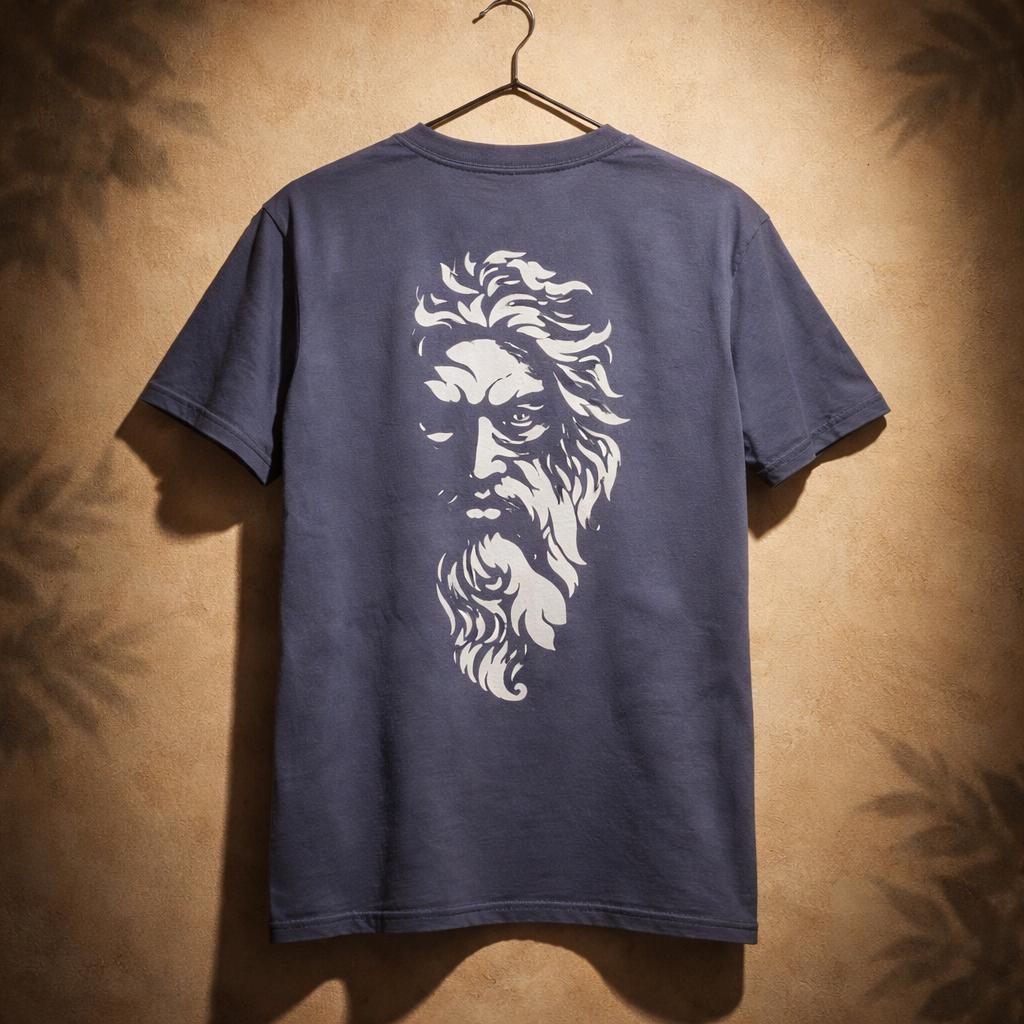 Mountain Dawg Classic Regular Fit Tee in Navy — back view | Mountain Dawg