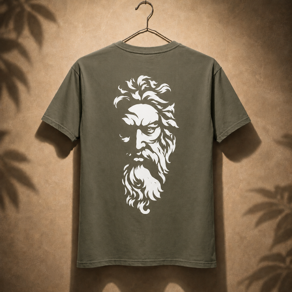 Mountain Dawg Classic Regular Fit Tee in Vintage Olive — back view | Mountain Dawg