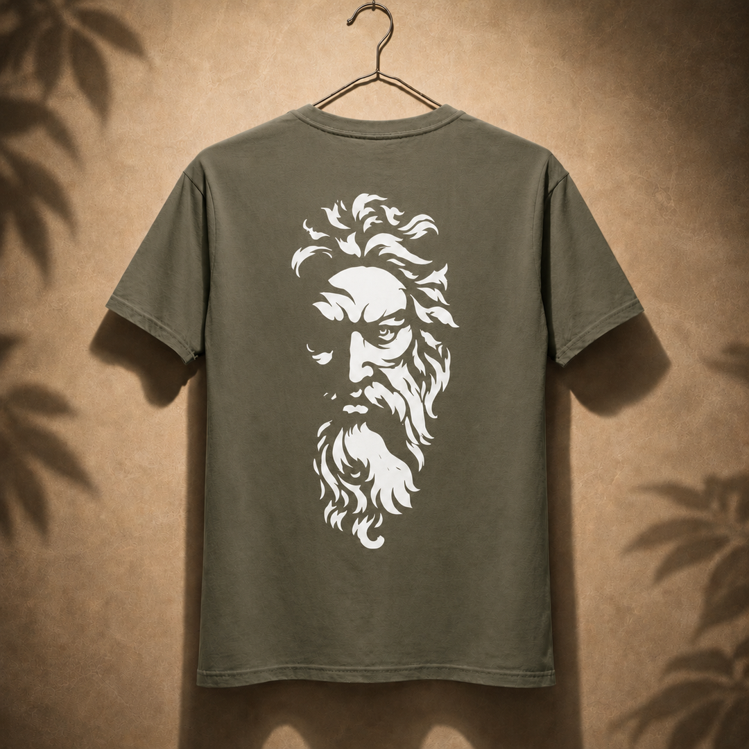 Mountain Dawg Classic Regular Fit Tee in Vintage Olive — back view | Mountain Dawg