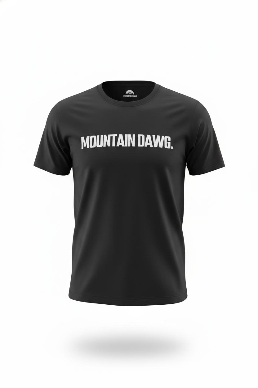 Mountain Dawg Classic Regular Fit Tee in Black — ghost shot | Mountain Dawg