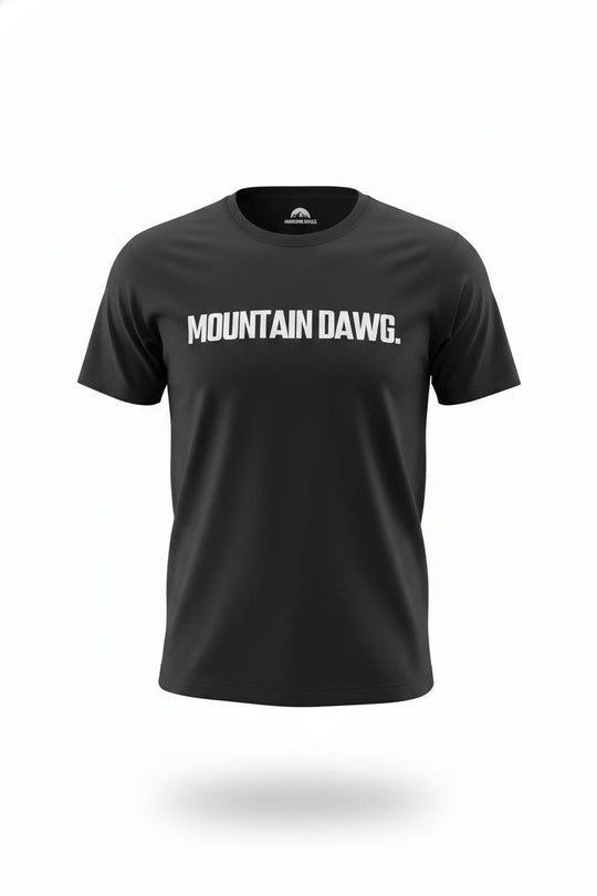 Mountain Dawg Classic Regular Fit Tee in Black — ghost shot | Mountain Dawg