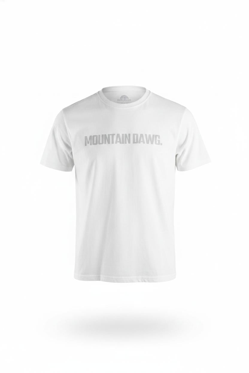 Mountain Dawg Classic Regular Fit Tee in Vintage White — ghost shot | Mountain Dawg